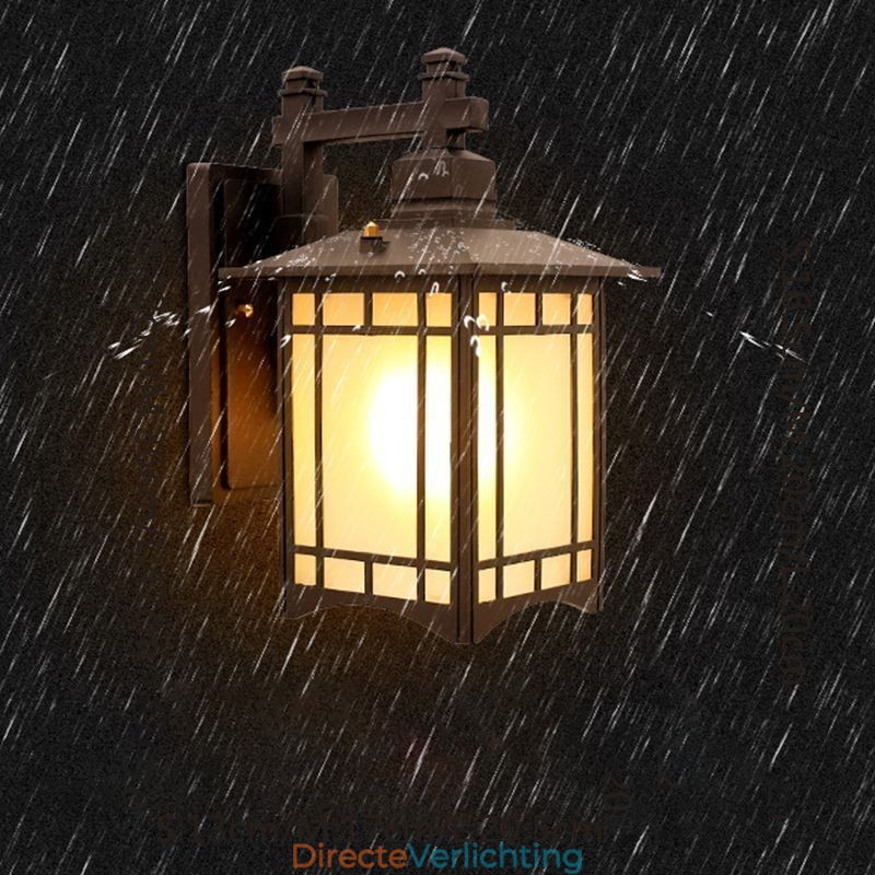 Chinese Stijl Buitenlamp Waterdicht Paviljoen Vorm Wandlamp Tuin Balkon