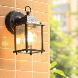 Europese Buiten Wandlamp Waterdichte Vierkante Zuil Wandlamp Binnenplaats Tuin Balkon
