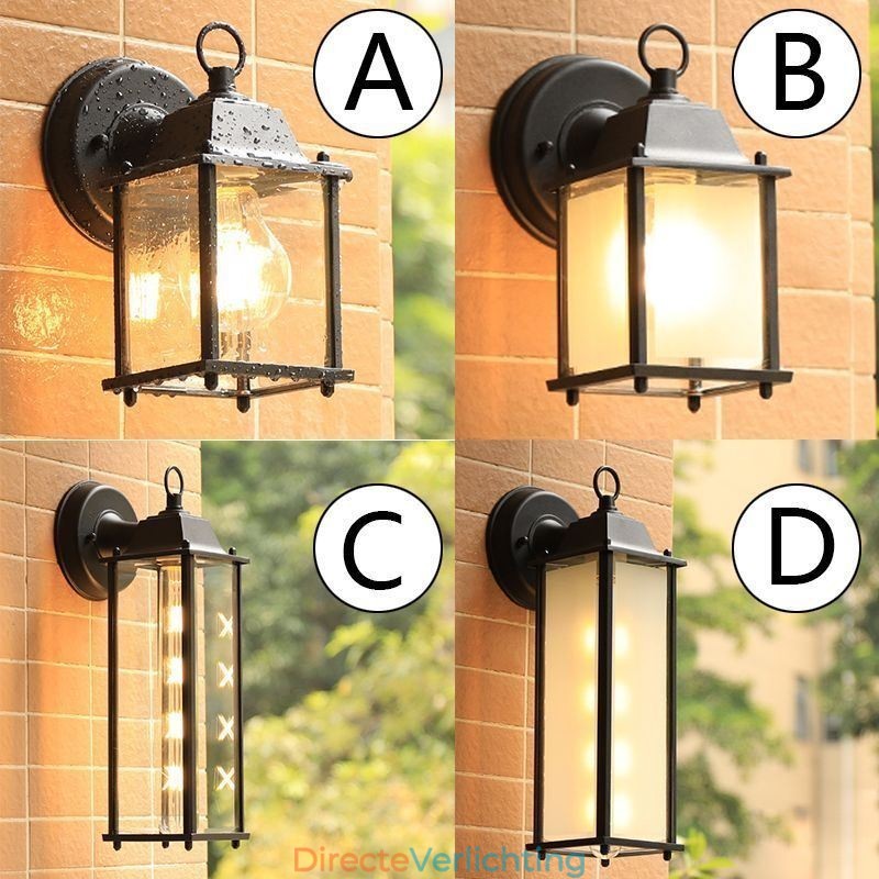 Europese Buiten Wandlamp Waterdichte Vierkante Zuil Wandlamp Binnenplaats Tuin Balkon