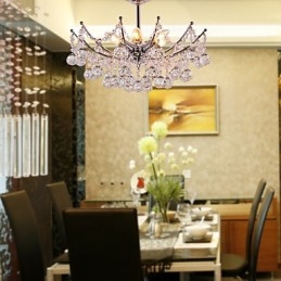 Luxe kristallen kroonluchter met 6 lampen hangkroonluchter
