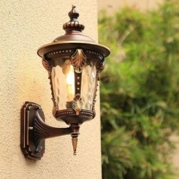 Europese Retro Buiten Wandlamp Waterdichte Gebeeldhouwde Wandlamp Tuin Balkon Binnenplaats