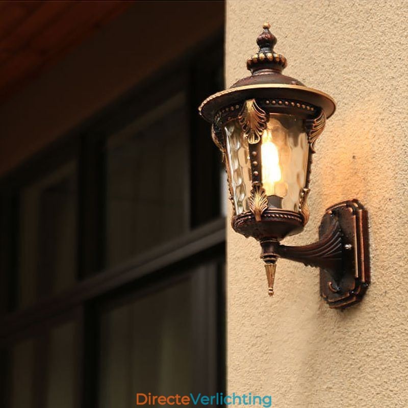 Europese Retro Buiten Wandlamp Waterdichte Gebeeldhouwde Wandlamp Tuin Balkon Binnenplaats