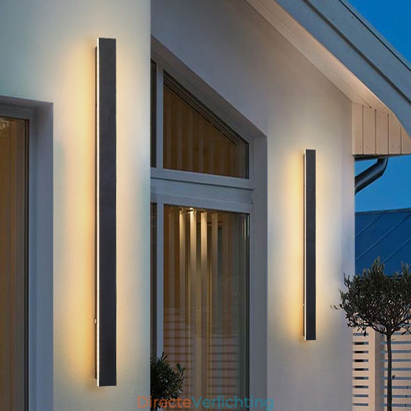 Buiten lange moderne eigentijdse wandlamp wandlamp IP 44 voor veranda patio tuin
