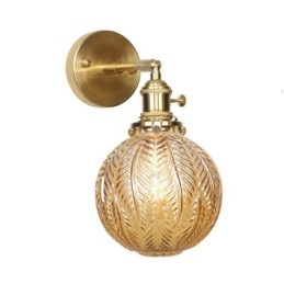 Moderne Bean Wandlamp met Bolvormige Glazen Kap