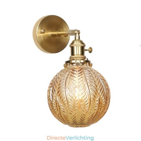 Moderne Bean Wandlamp met Bolvormige Glazen Kap Moderne Bean Wandlamp met Bolvormige Glazen Kap