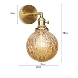 Moderne Bean Wandlamp met Bolvormige Glazen Kap