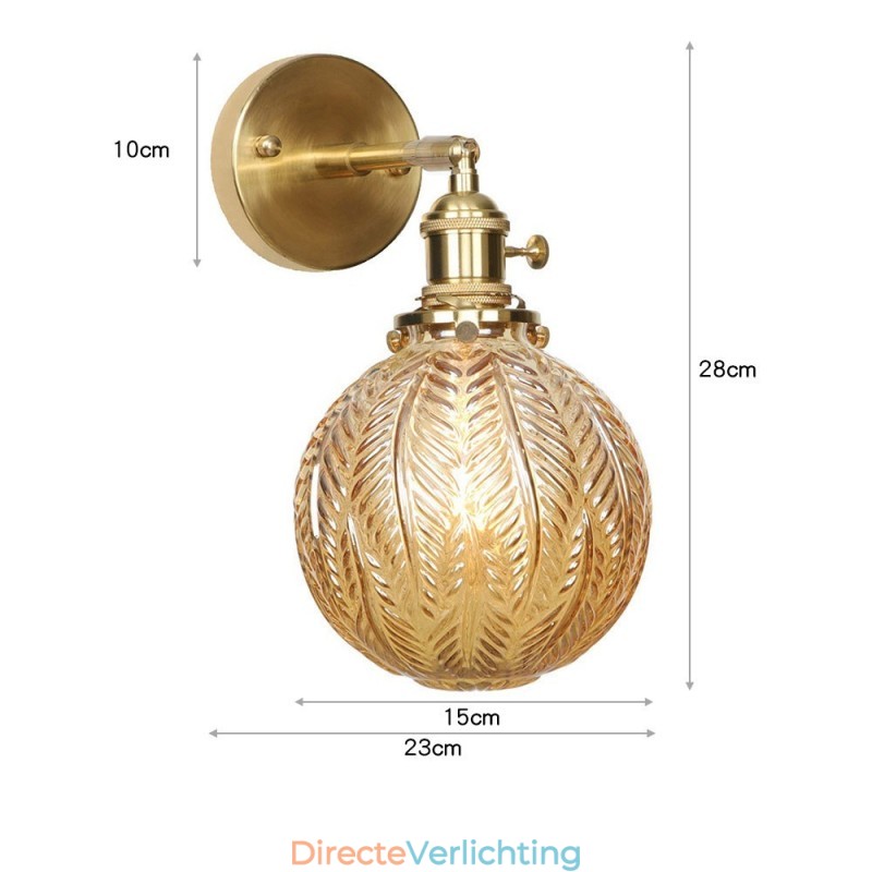 Moderne Bean Wandlamp met Bolvormige Glazen Kap