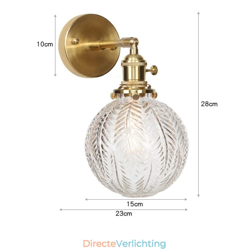 Moderne Bean Wandlamp met Bolvormige Glazen Kap