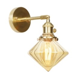 Moderne wandlamp met glazen kap