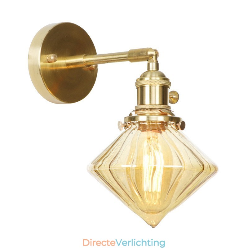 Moderne wandlamp met glazen kap