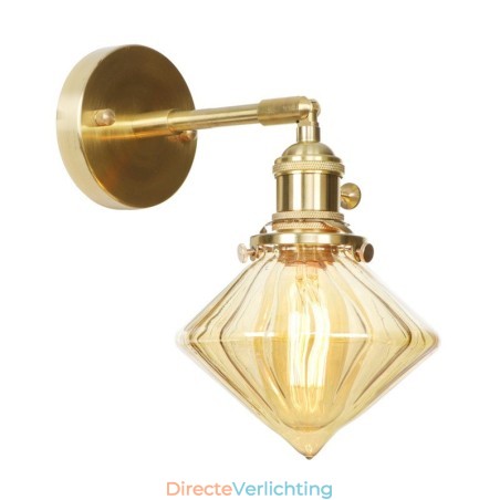 Moderne wandlamp met glazen kap Moderne wandlamp met glazen kap