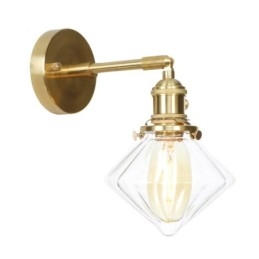 Moderne wandlamp met glazen kap