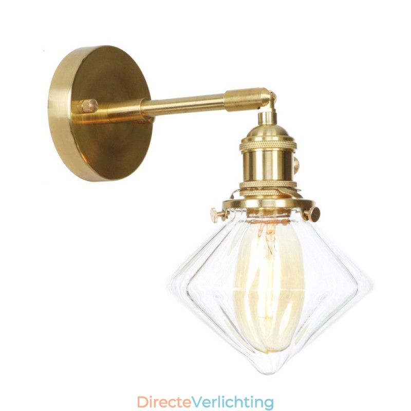 Moderne wandlamp met glazen kap