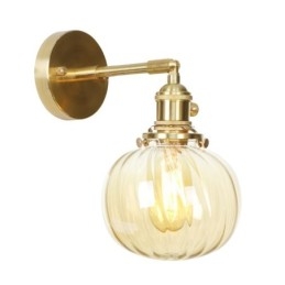 Moderne Bean Wandlamp met Bolvormige Glazen Kap