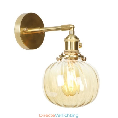 Moderne Bean Wandlamp met Bolvormige Glazen Kap Moderne Bean Wandlamp met Bolvormige Glazen Kap