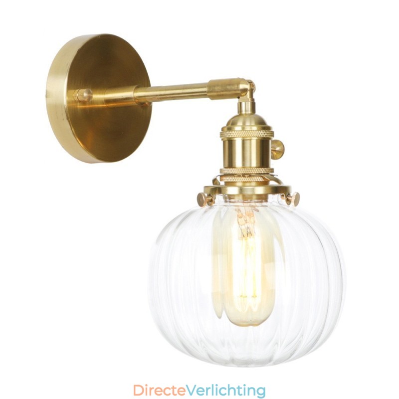 Moderne Bean Wandlamp met Bolvormige Glazen Kap