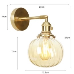 Moderne Bean Wandlamp met Bolvormige Glazen Kap