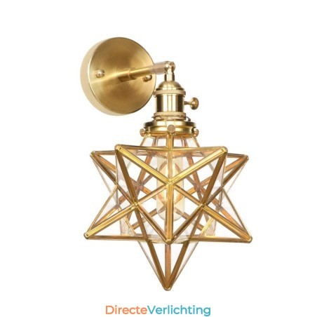 Moderne wandlamp met glazen kap Moderne wandlamp met glazen kap