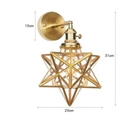 Moderne wandlamp met glazen kap