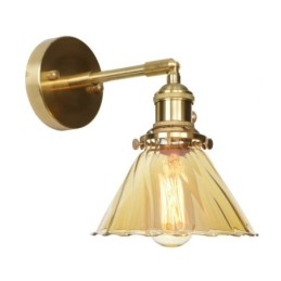 Moderne wandlamp met glazen kap