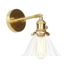 Moderne wandlamp met glazen kap