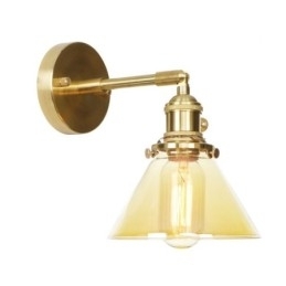 Moderne wandlamp met glazen kap