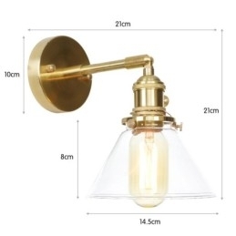 Moderne wandlamp met glazen kap