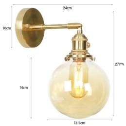 Moderne Bean Wandlamp met Bolvormige Glazen Kap