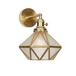 Moderne wandlamp met glazen kap