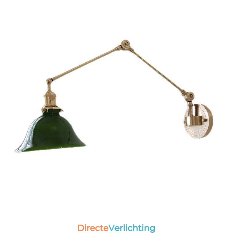 Moderne wandlamp met glazen kap