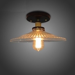 Amerikaanse plattelands industriële retro tafel plafondlamp 110V spiraal transparant glas huisdecoratie verlichting