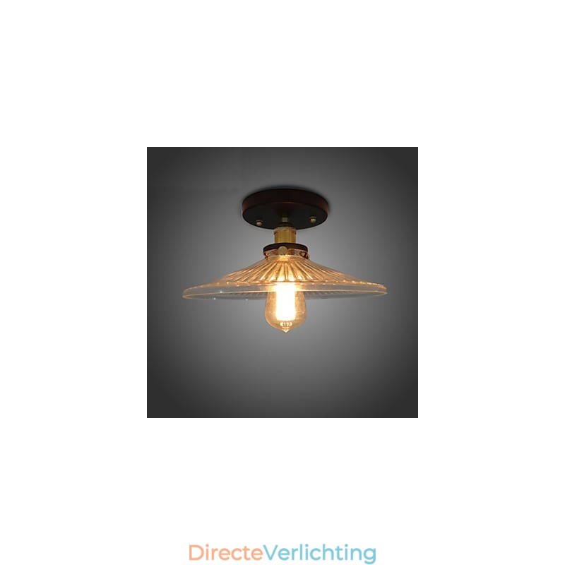 Amerikaanse plattelands industriële retro tafel plafondlamp 110V spiraal transparant glas huisdecoratie verlichting