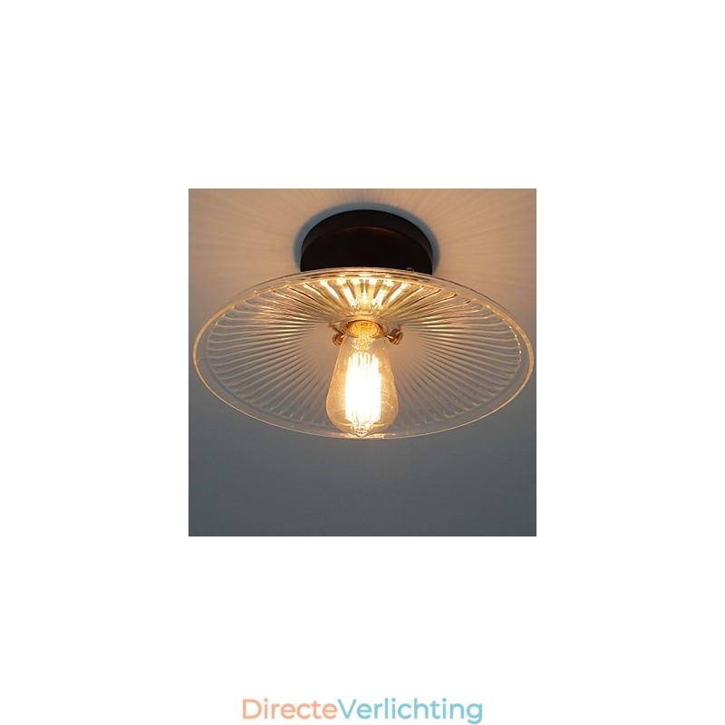 Amerikaanse plattelands industriële retro tafel plafondlamp 110V spiraal transparant glas huisdecoratie verlichting