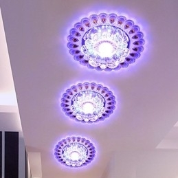 Kristallen plafondlamp Spotlight SMD 3W Creatieve lamp Buislamp Kleurrijke kleur Koepellamp