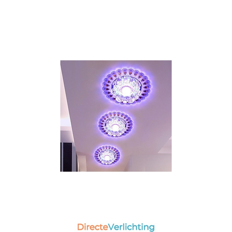 Kristallen plafondlamp Spotlight SMD 3W Creatieve lamp Buislamp Kleurrijke kleur Koepellamp