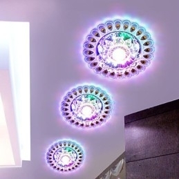 Kristallen plafondlamp Spotlight SMD 3W Creatieve lamp Buislamp Kleurrijke kleur Koepellamp
