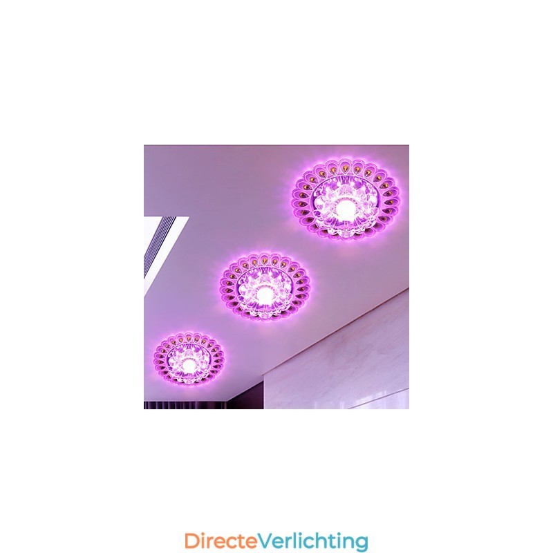 Kristallen plafondlamp Spotlight SMD 3W Creatieve lamp Buislamp Kleurrijke kleur Koepellamp