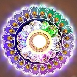 Kristallen plafondlamp Spotlight SMD 3W Creatieve lamp Buislamp Kleurrijke kleur Koepellamp