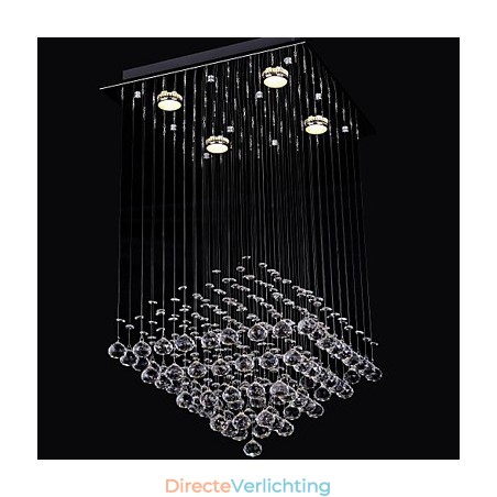Helder kristal 4 lampen inbouw in eenvoudig ontwerp Helder kristal 4 lampen inbouw in eenvoudig ontwerp