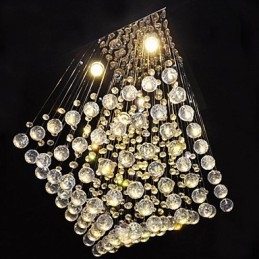 Helder kristal 4 lampen inbouw in eenvoudig ontwerp