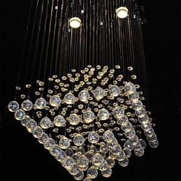 Helder kristal 4 lampen inbouw in eenvoudig ontwerp