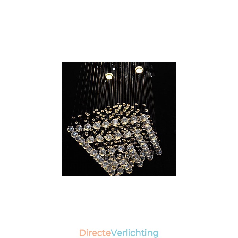 Helder kristal 4 lampen inbouw in eenvoudig ontwerp