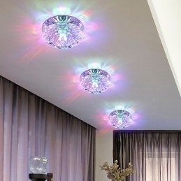 Kristallen plafondlamp Spotlight SMD 3W Creatieve lamp Buislamp Kleurrijke kleur Koepellamp