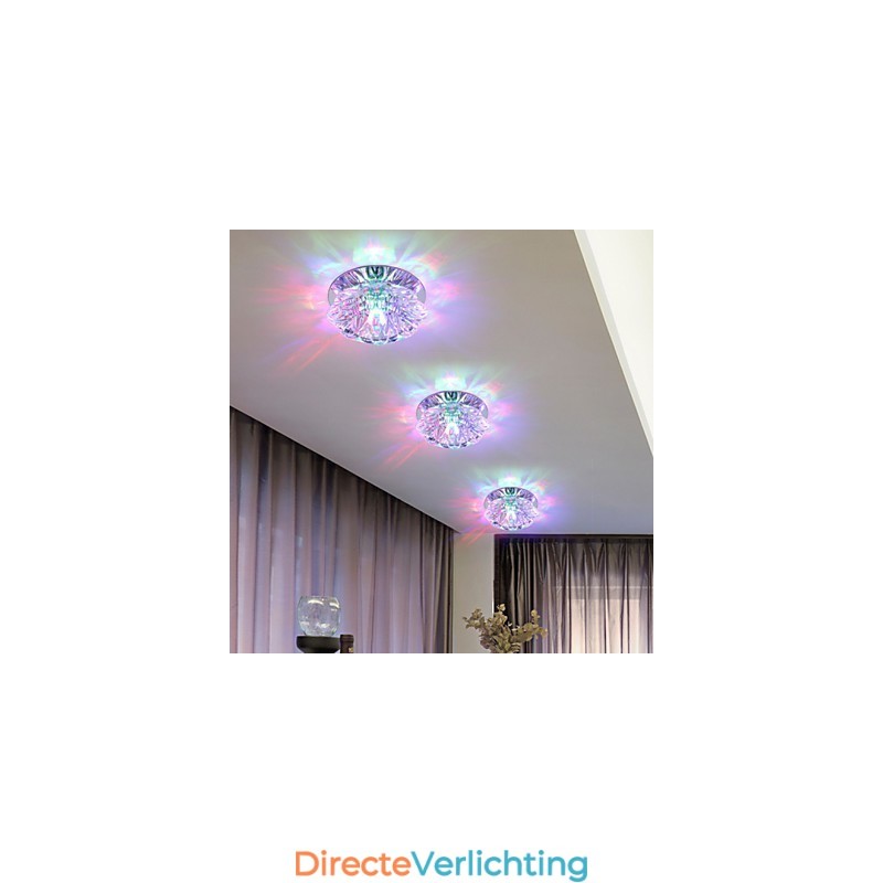 Kristallen plafondlamp Spotlight SMD 3W Creatieve lamp Buislamp Kleurrijke kleur Koepellamp