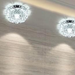 Kristallen plafondlamp Spotlight SMD 3W Creatieve lamp Buislamp Kleurrijke kleur Koepellamp