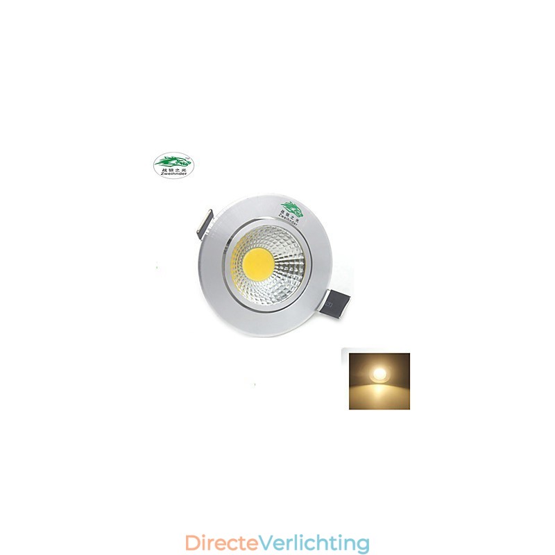 4PCS Zweihnder 3W 300Lm COB Plafondlamp Downlight Warm Wit Licht