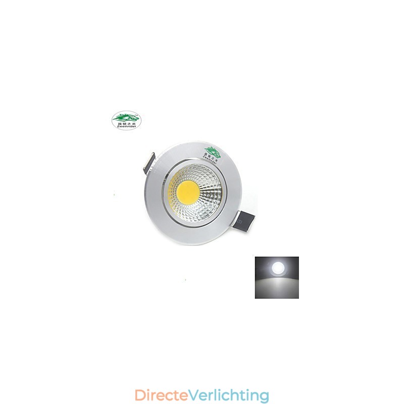 4PCS Zweihnder 3W 300Lm COB Plafondlamp Downlight Warm Wit Licht