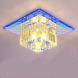 Mini Kristallen Plafondlamp Spotlight SMD 3W Creatieve Lamp Buislamp Kleurrijke Kleur Vierkante Koepellamp