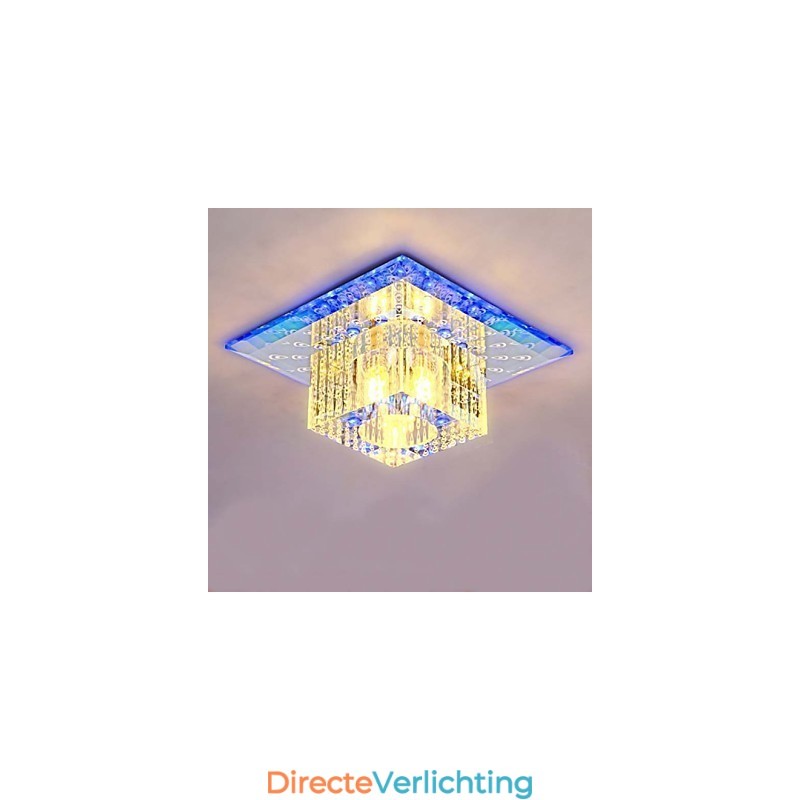Mini Kristallen Plafondlamp Spotlight SMD 3W Creatieve Lamp Buislamp Kleurrijke Kleur Vierkante Koepellamp