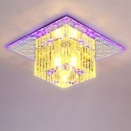 Mini Kristallen Plafondlamp Spotlight SMD 3W Creatieve Lamp Buislamp Kleurrijke Kleur Vierkante Koepellamp